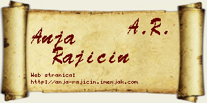 Anja Rajičin vizit kartica